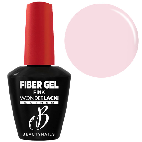 Fiber Gel Nail Polish Pink BeautyNails 12ml
