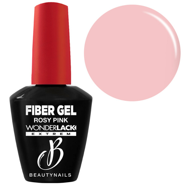 Fiber Gel Nail Polish rosy pink BeautyNails 12 ml