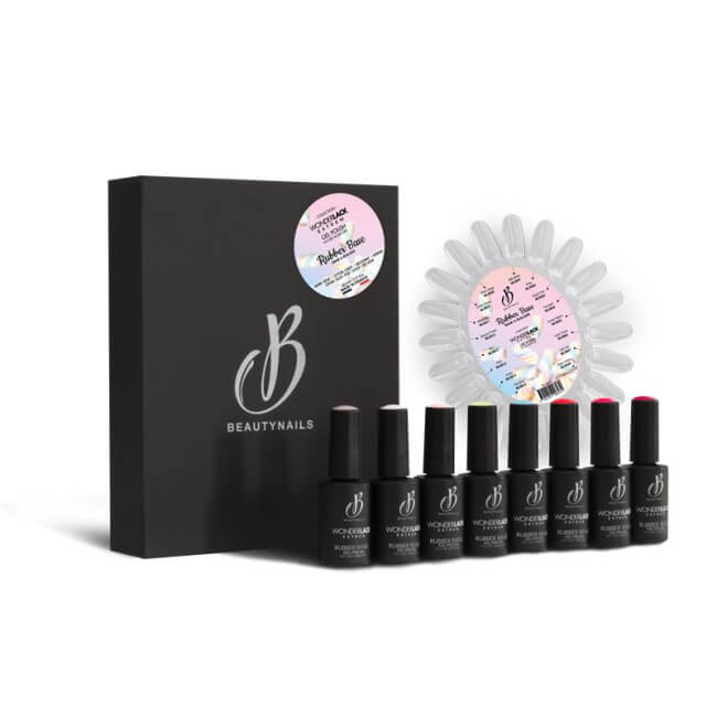 Collectie nagellakken met rubberen basis 2