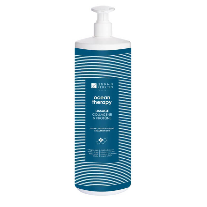 Behandeling met Marine Collageen Gladmakende Oceaantherapie Urban Keratin 1000ml