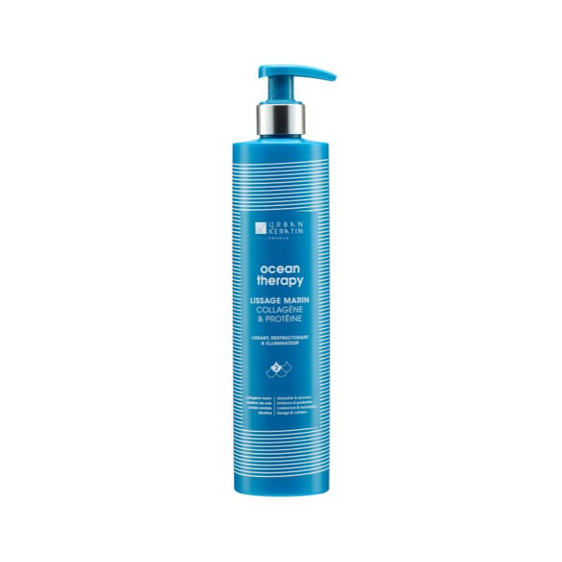 Behandeling met Zeecollageen Gladstrijkende Lissage Ocean Therapy Urban Keratin 400 ml
