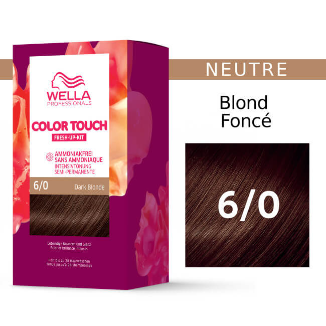 Haarkleuringsset Dark Blonde Color Touch Fresh-Up 6/0 van Wella