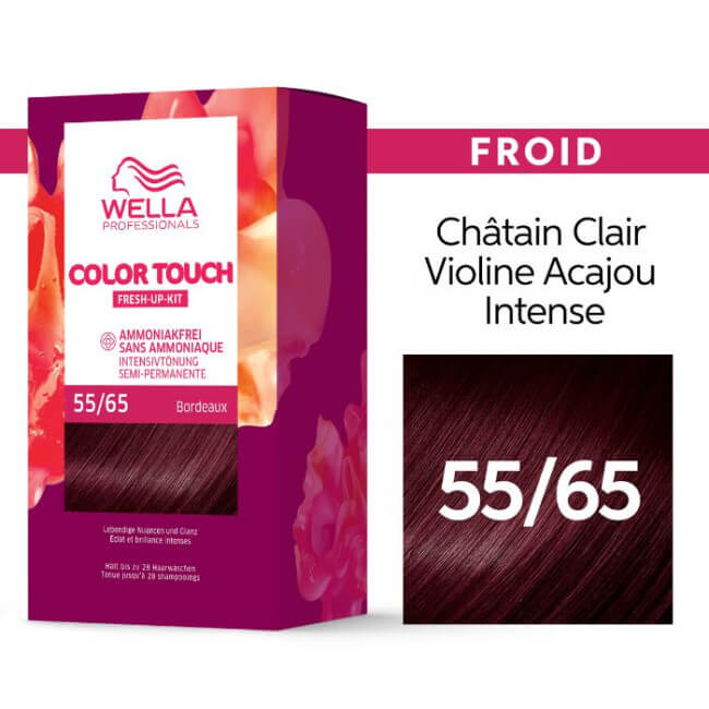 Haarkleurset Licht Kastanjebruin Intens Violet Mahoniebruin Color Touch Fresh-Up 55/65 Wella