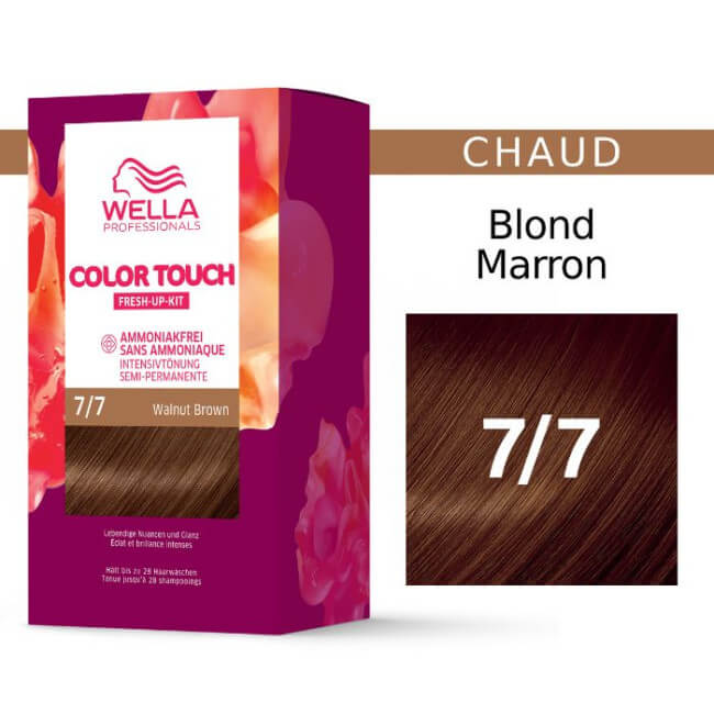Set voor het kleuren van blond bruin Walnut Brown Color Touch Fresh-Up 7/7 van Wella