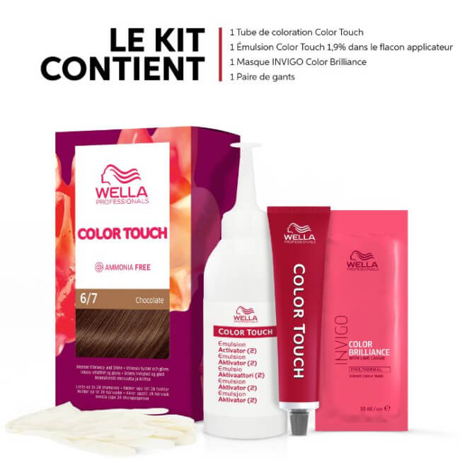 Haarkleurkit Dark Blonde Chocolate Brown Color Touch Fresh-Up 6/7 Wella