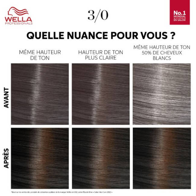 Donkerbruine haarkleurset Color Touch Fresh-Up 3/0 Wella