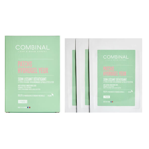 Patches de olhos suavizantes de hidrogel Ouro COMBINAL x3 Patches de olhos suavizantes de hidrogel Ouro COMBINAL x3