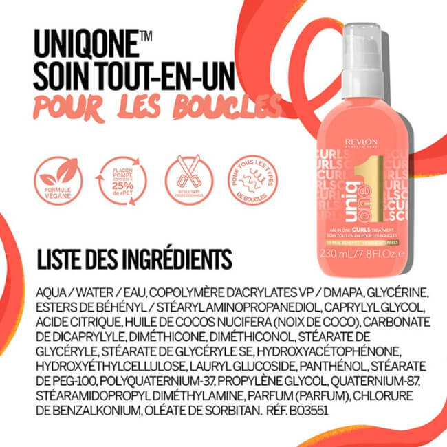 Alles-in-één verzorging voor krullen UniqOne Revlon 230ML