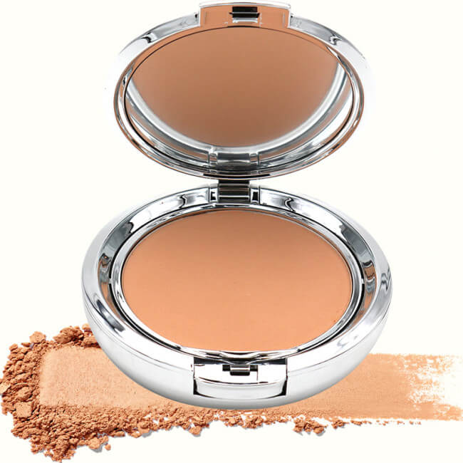 Pó compacto com esponja 2 em 1 Bege Natural 1 unidade Parisax