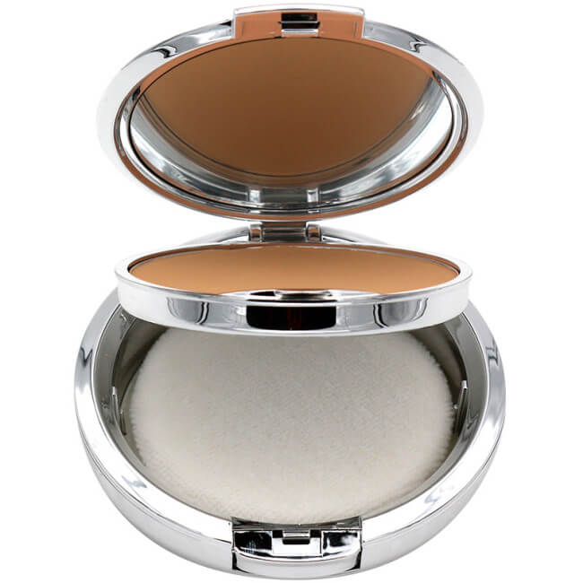 Kompaktpuder mit 2-in-1-Puderquaste in Beige-Gold von Parisax.
