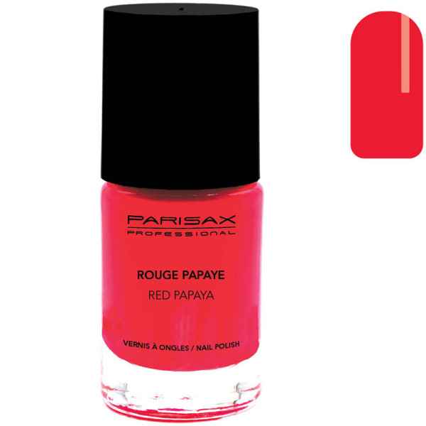 Vernis a ongles -Rouge papaye  Parisax