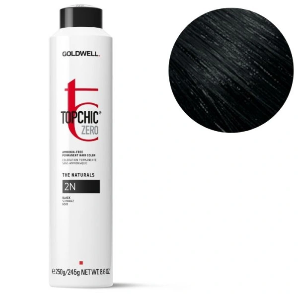 Coloration Topchic Zero 2N Schwarz Goldwell 250 ml