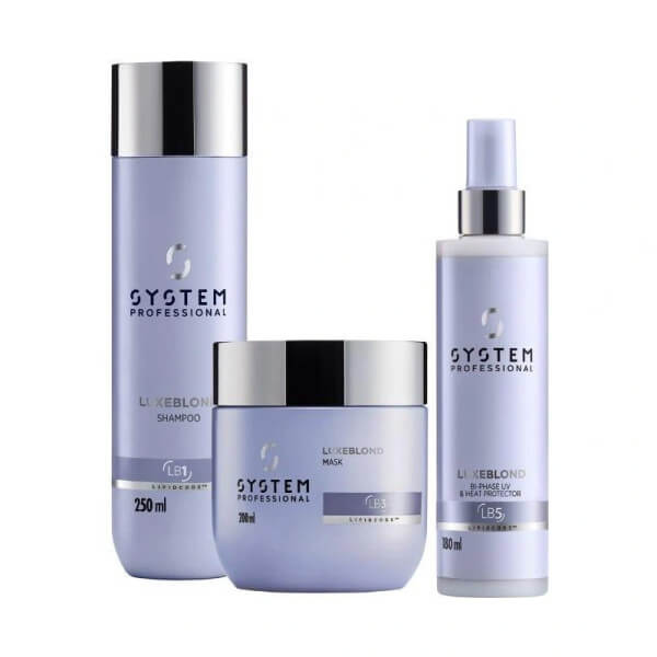 Routine LuxeBlond con spray System Professional con shampoo OMAGGIO
