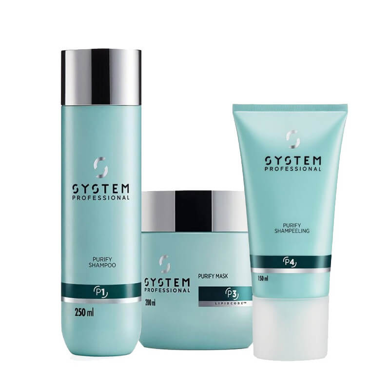 Derma Purify Anti-Dandruff Routine with Peeling System Professional con champú GRATIS