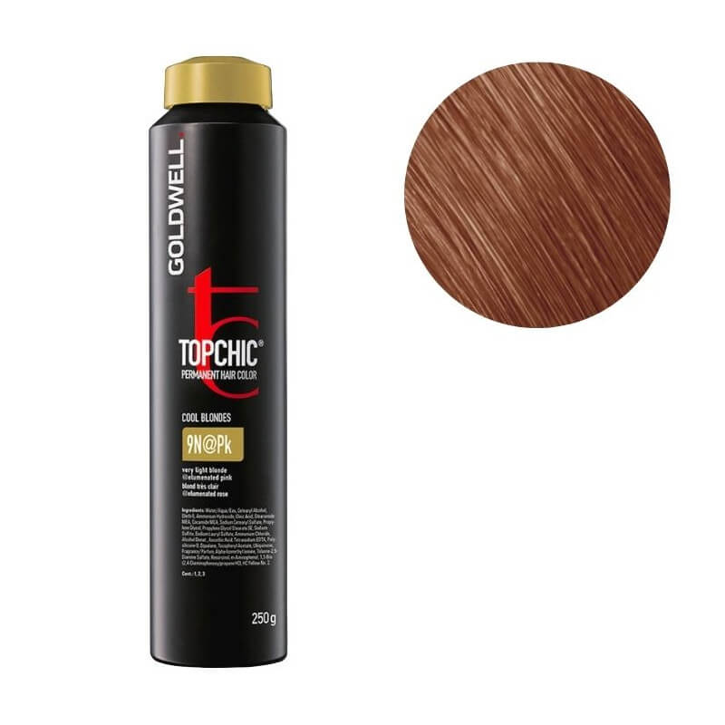 Coloração Topchic 9n@pk loiro muito claro iluminado rosa Goldwell 250ml