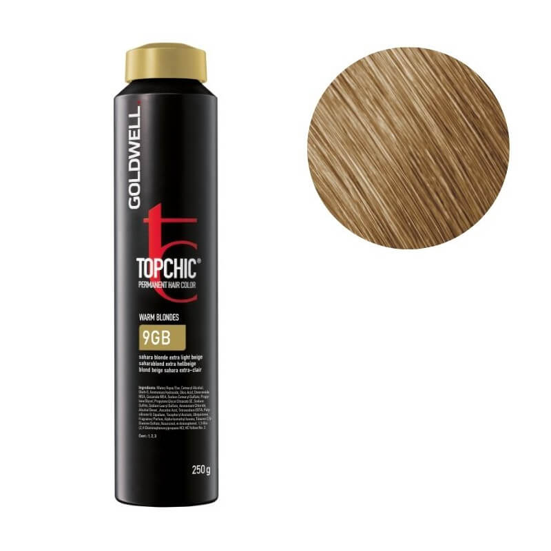 Kleuring Topchic 9gb zeer licht goudblond beige Goldwell 250ml