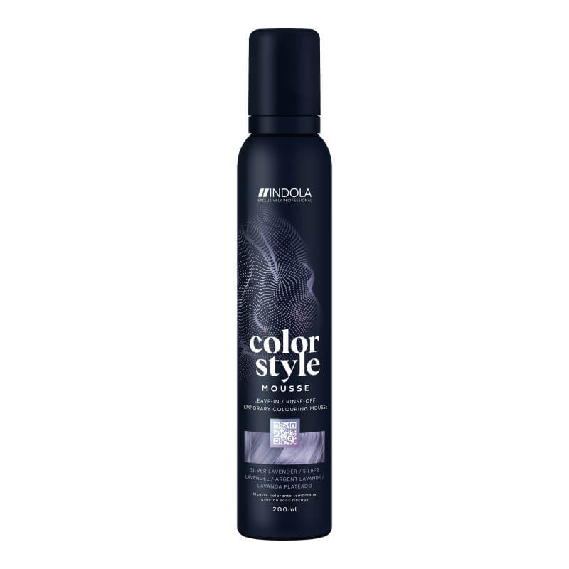 Mousse colorante coiffante prateada lavanda Indola Vegan 200ML