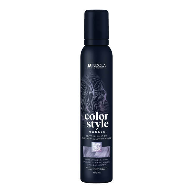 Mousse colorante coiffante prateada lavanda Indola Vegan 200ML