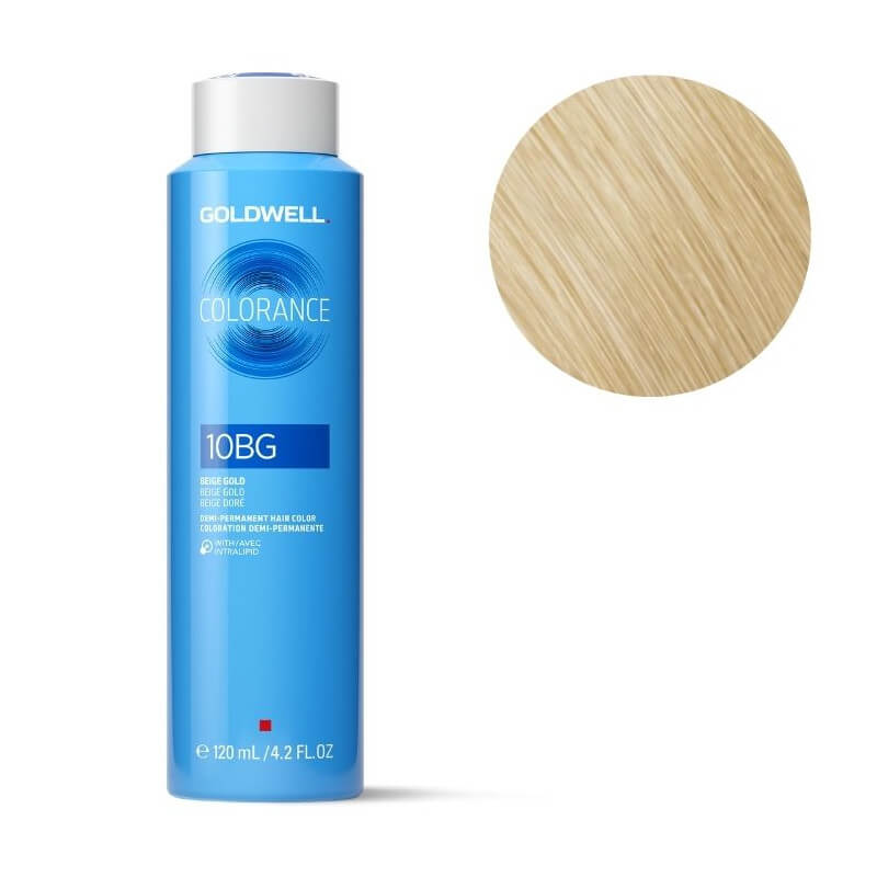 Kleuring Colorance 10bg kleur beige goud Goldwell 120 ml