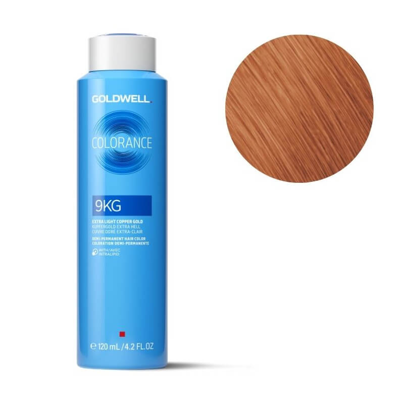 Coloração Colorance 9kg cor loiro extra-claro cobre dourado Goldwell 120ml