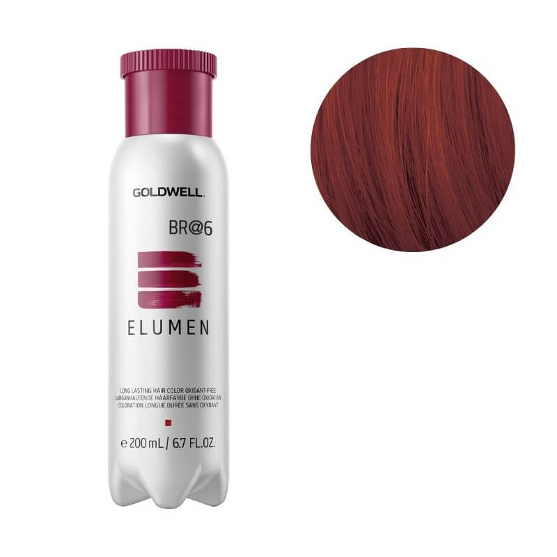 Coloração Elumen br@6 loiro escuro marrom vermelho Goldwell 200ml