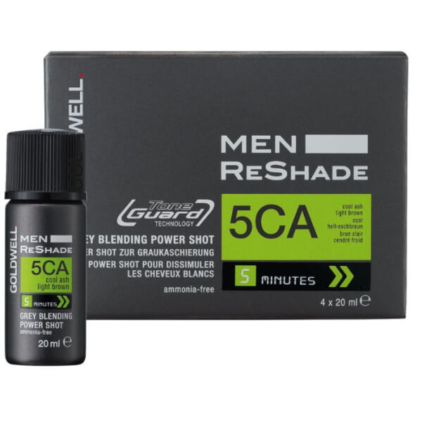 Coloração Men Reshade 5ca castanho claro cinza frio Goldwell 4 shots x 20ml Coloração Men Reshade 5ca castanho claro cinza frio Goldwell 4 shots x 20ml
