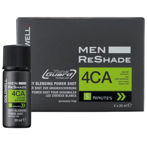 Coloração Men Reshade 4ca castanho escuro acinzentado frio Goldwell 4 doses x 20ml Coloração Men Reshade 4ca castanho escuro acinzentado frio Goldwell 4 doses x 20ml