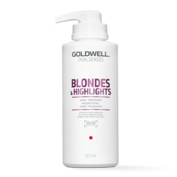 Mascarilla de tratamiento antiamarillo 60 segundos Dual Senses Blonde&Highlights Goldwell 500ml