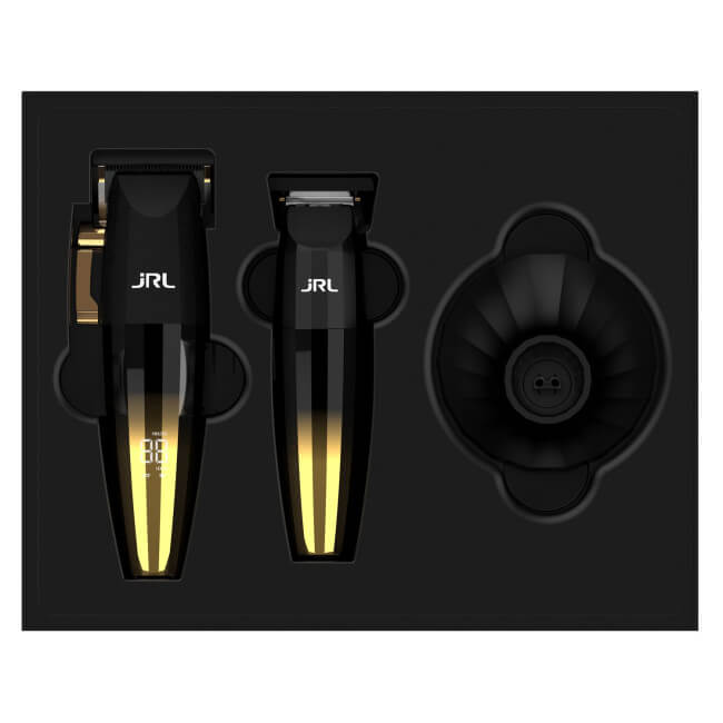 Conjunto de duo de aparadores GOLD 2020C-G e 2020T-G da JRL com base de carregamento SCJRLC1.