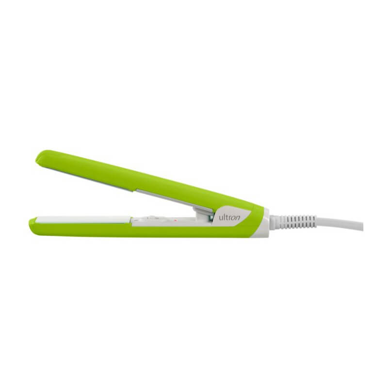 Stijltang Mini in fluorescerend groen keramiek met hoes Ultron