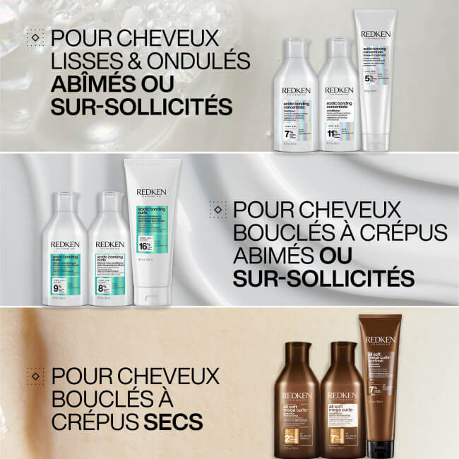 Tratamento sem enxágue para cabelos cacheados danificados Acidic Bonding Curls 250ml.