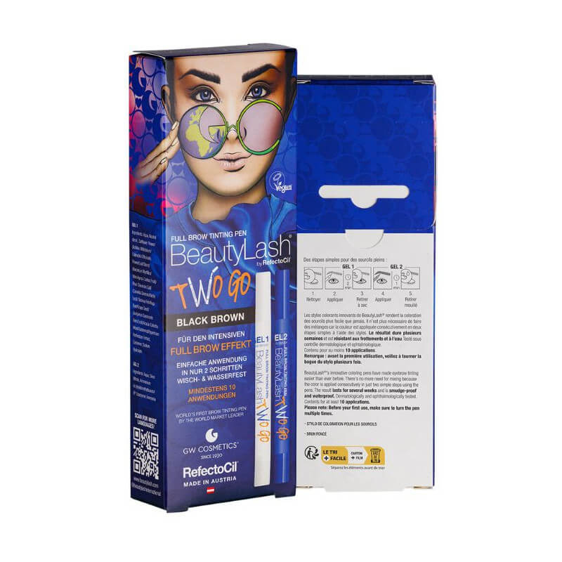 Stylos voor het verven van Donkerbruine Wenkbrauwen Two Go BeautyLash