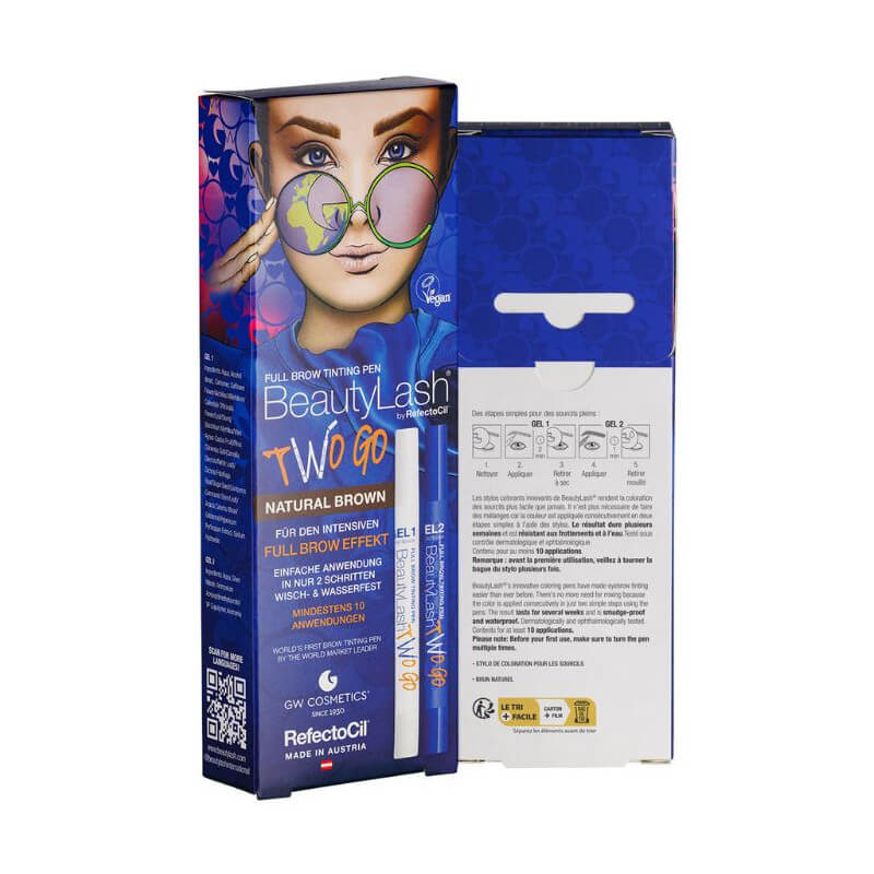 Stylos voor het verven van natuurlijk bruine wenkbrauwen Two Go BeautyLash