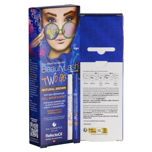 Stylos voor het verven van natuurlijk bruine wenkbrauwen Two Go BeautyLash Stylos voor het verven van natuurlijk bruine wenkbrauwen Two Go BeautyLash
