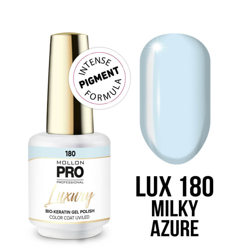 Permanente nagellak Luxury n°180 Milky Azuré Mollon.