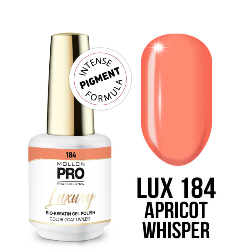 Permanente nagellak Luxury nr. 184 Abrikoos Whisper van Mollon.