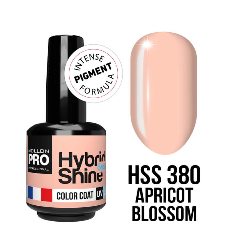 Verniz híbrido de brilho semi-permanente 8ml n°380 Apricot Blossom Mollon
