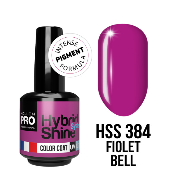Hybrid Shine 8ml semi-permanent nail polish n°384 Violet Bell Mollon