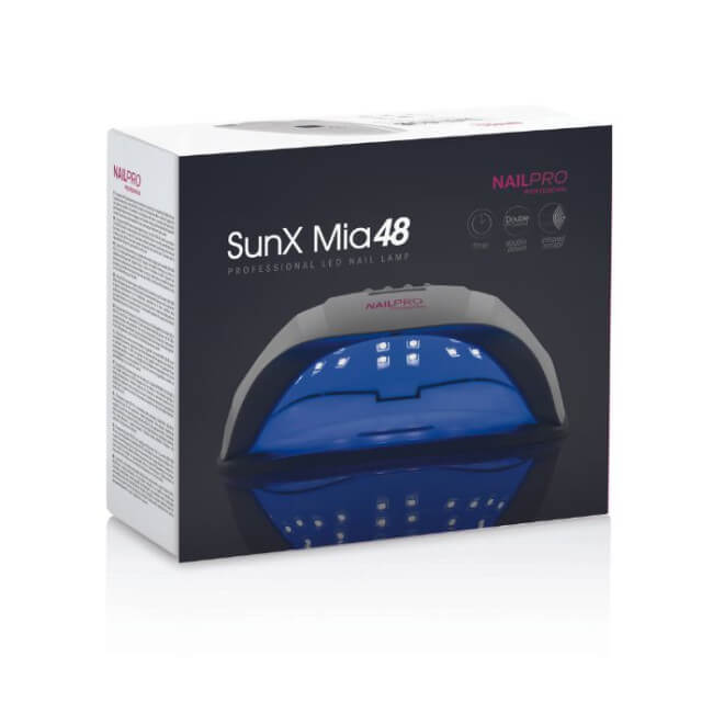 Lamp SUN X MIA 48 Led UV professioneel voor het uitharden van gel nagellak op handen en voeten.