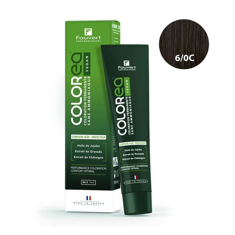 Kleuring Colorea Vegan 6/0-c donkerblond koud ijzigFauvert Professionnel 100 ml