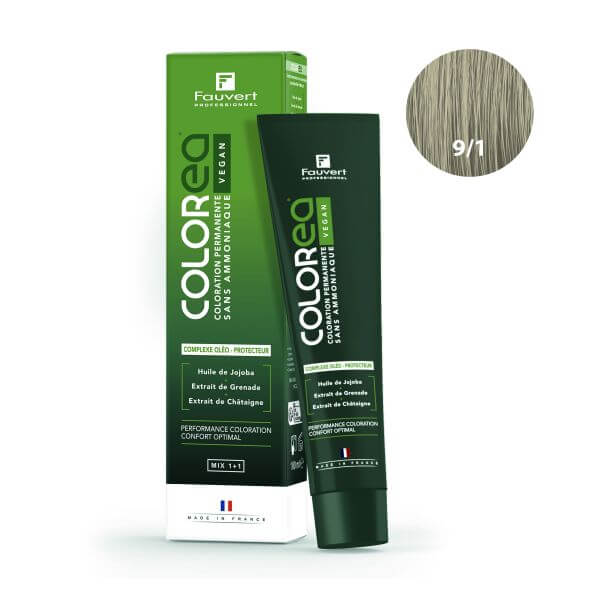 Coloración Vegana 9/1 rubio muy claro ceniza Fauvert Professionnel 100ml