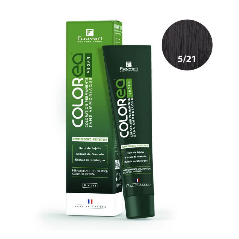 Coloration Colorea Vegan 5/21 light ash iridescent light brown Fauvert Professionnel 100ml