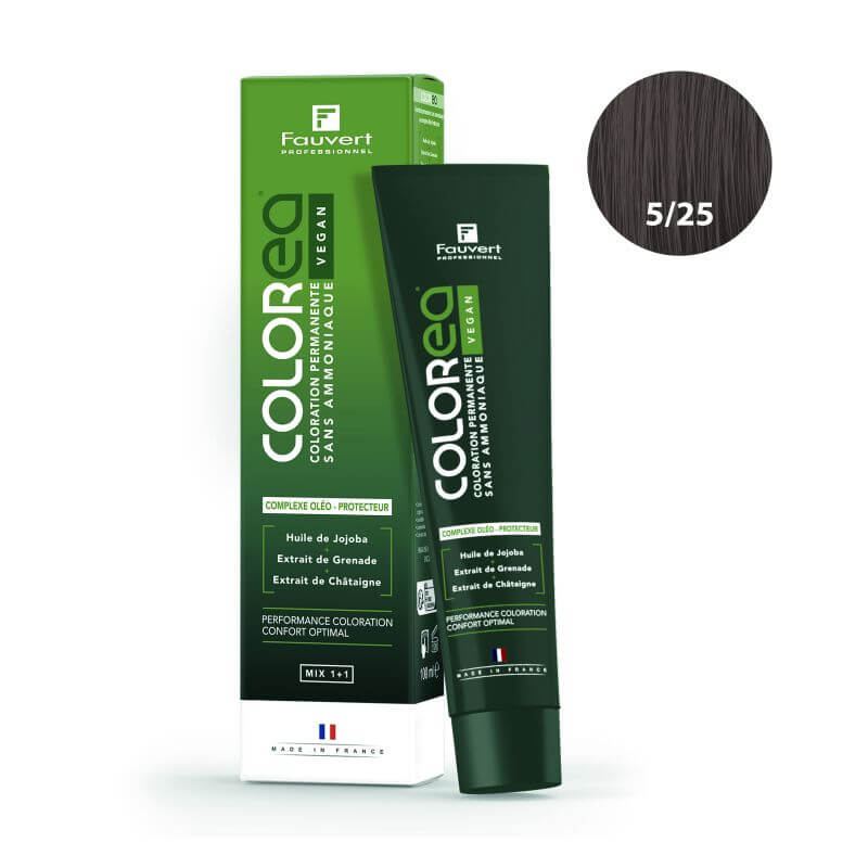 Coloración Vegana Colorea 5/25 gato claro irisado caoba Fauvert Professionnel 100 ml