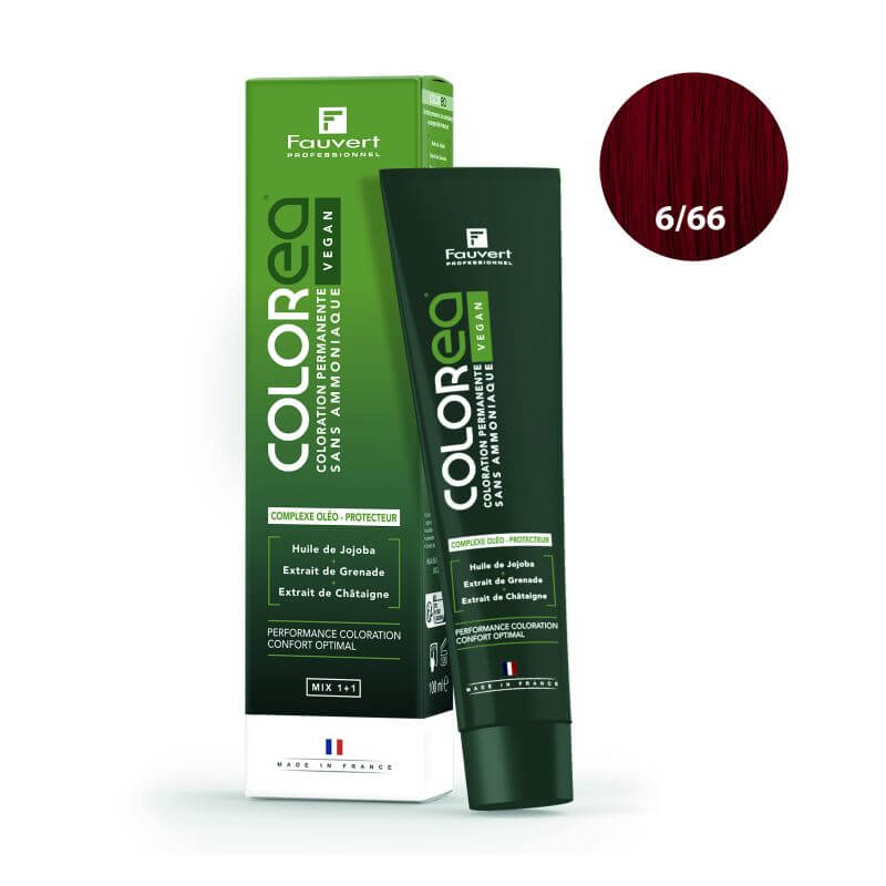 Kleuring Colorea Vegan 6/66 donkerblond rood Fauvert Professionnel 100 ml