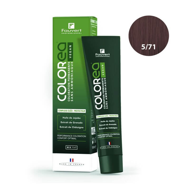 Kleuring Colorea Vegan 5/71 marron glace Fauvert Professionnel 100 ml
