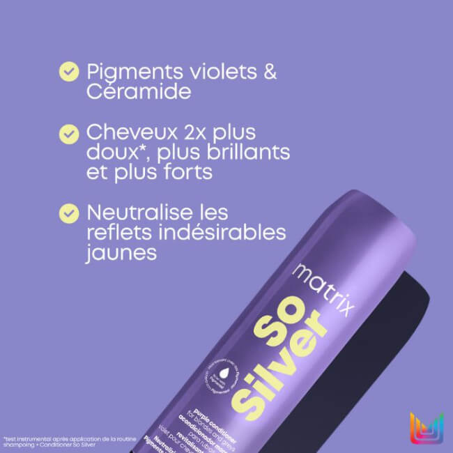 Après-Shampoing Post Neutralisation de Reflets Indésirables Jaunes So Silver Matrix 300ml
