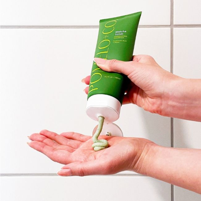 Exfoliating shampoo Matcha scrub Pomelo+Co 200ml