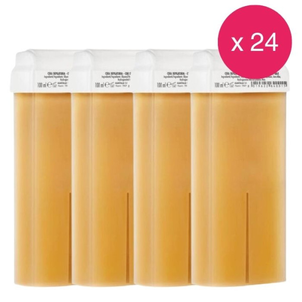 Pack 24 Einweg-Wachskartuschen Honig Xanitalia
