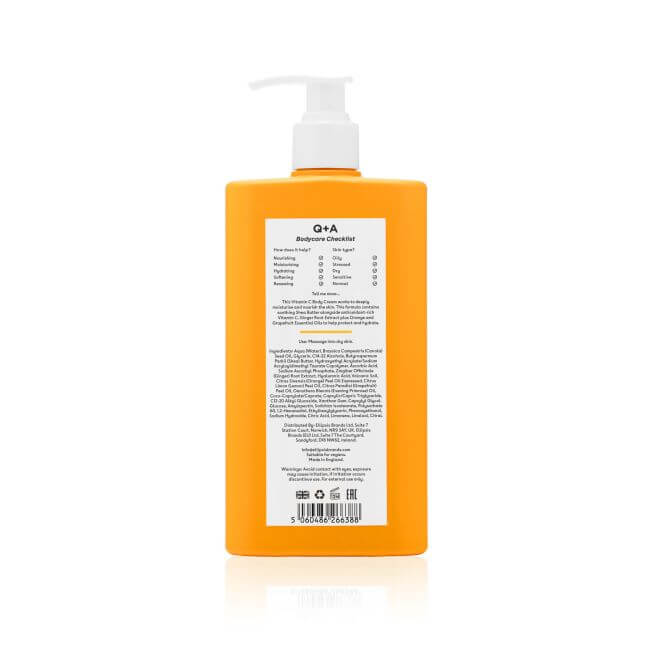 Lichaamscrème met vitamine C Q+A 250ML