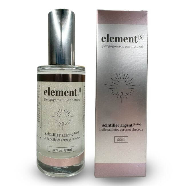 Óleo com brilho prateado para corpo e cabelo Elements 50 ML